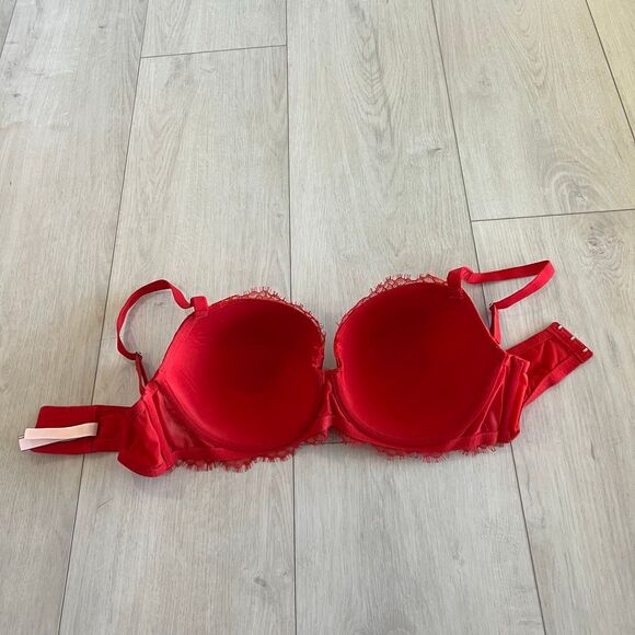 Victoria secrets women red bra size 36 DD - Picture 4 of 8